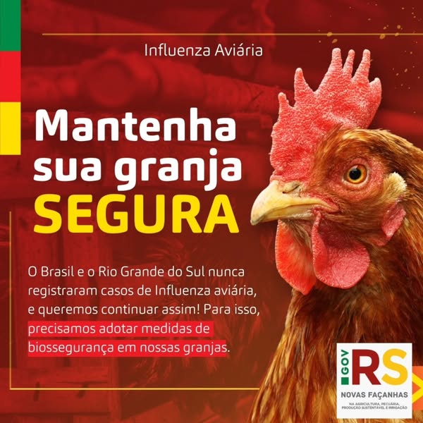  MANTENHA SUA GRANJA SEGURA CONTRA A INFLUENZA AVIÁRIA!