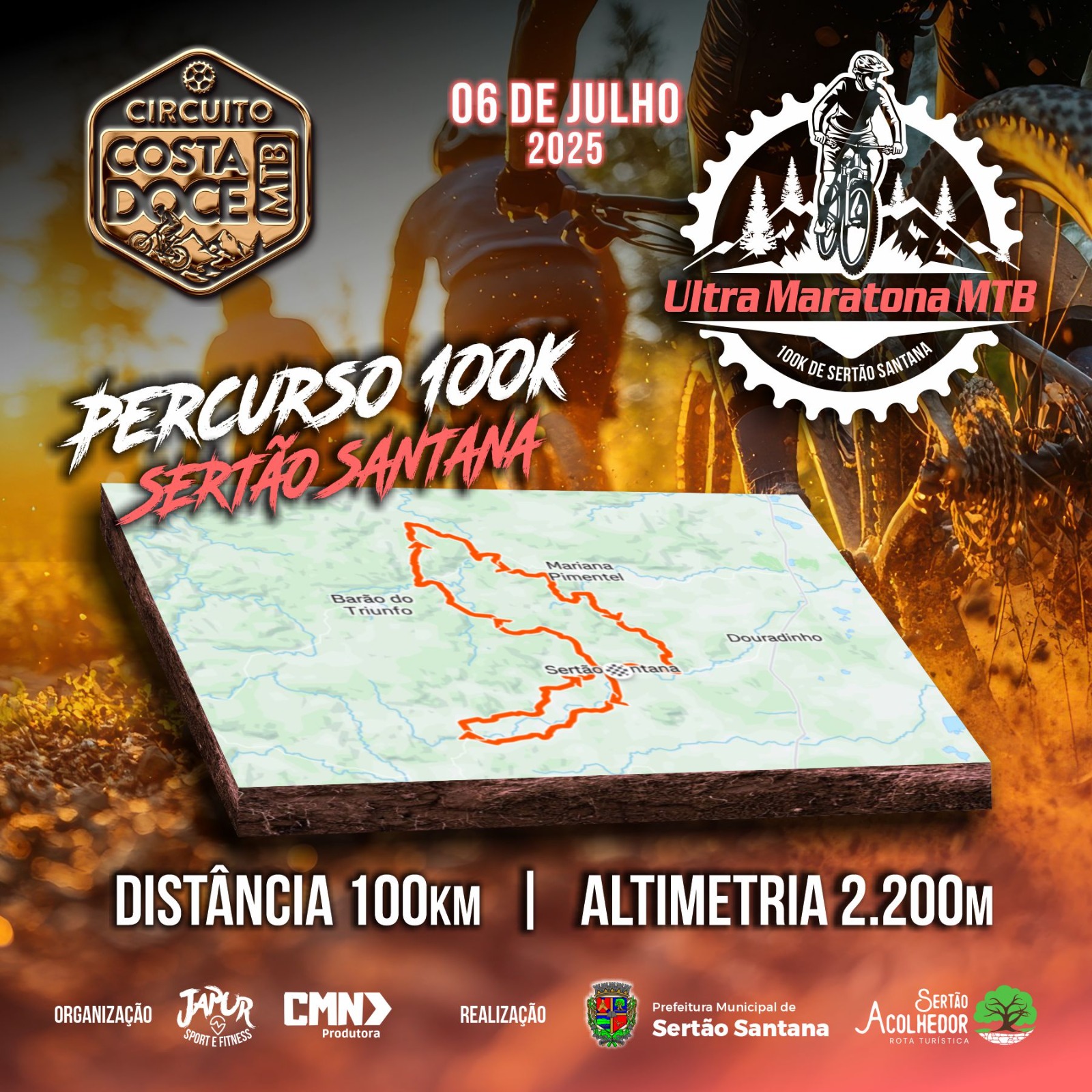 ULTRAMARATONA MTB MOVIMENTA SERTÃO SANTANA NO DOMINGO 