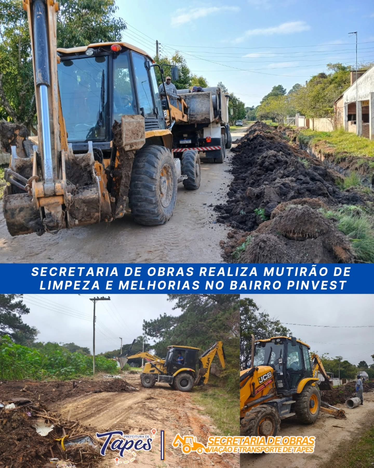 SECRETARIA DE OBRAS REALIZA MUTIRÃO DE LIMPEZA E MELHORIAS NO BAIRRO PINVEST