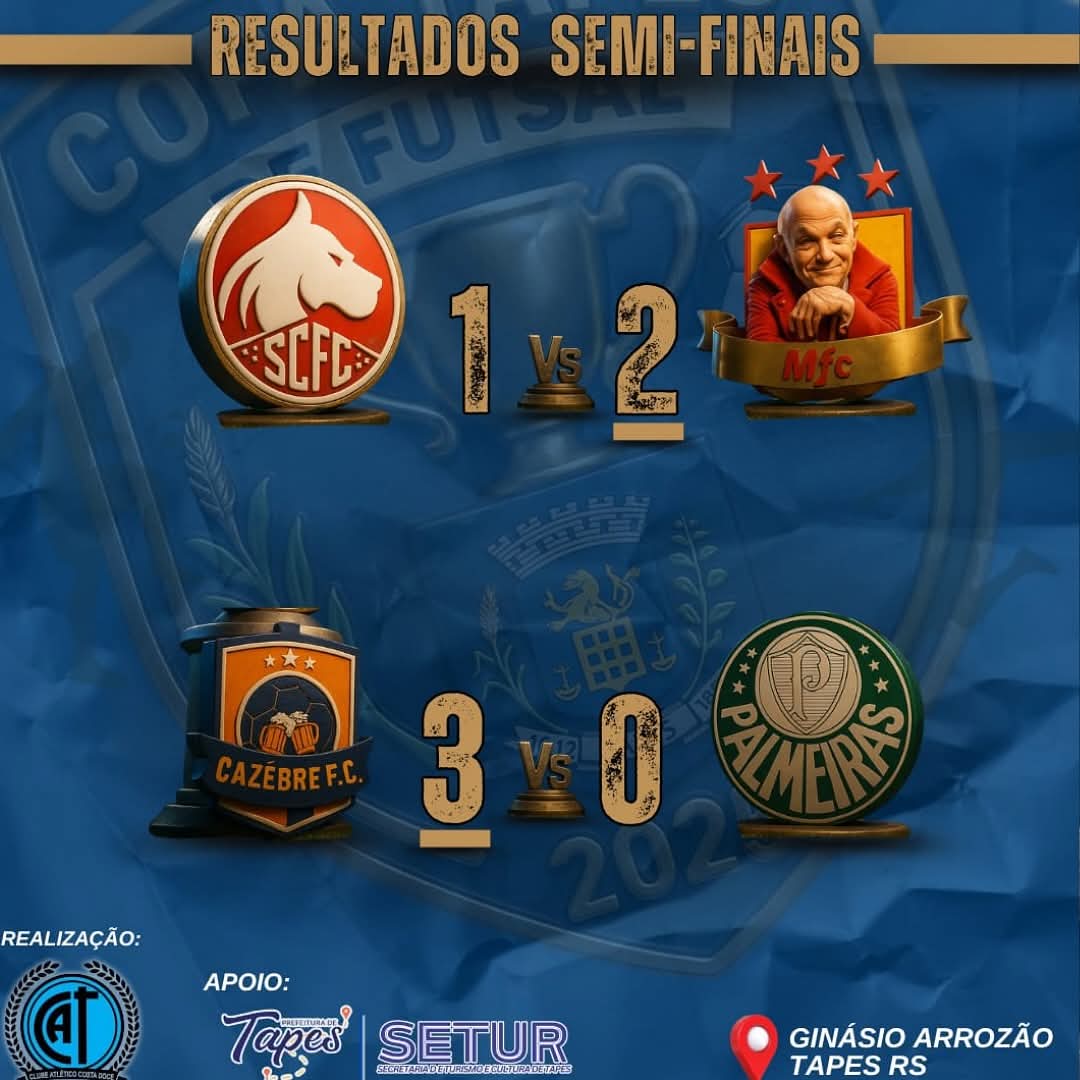 MAGO E CAZÉBRE SÃO FINALISTAS DA COPA TAPES DE FUTSAL 2025