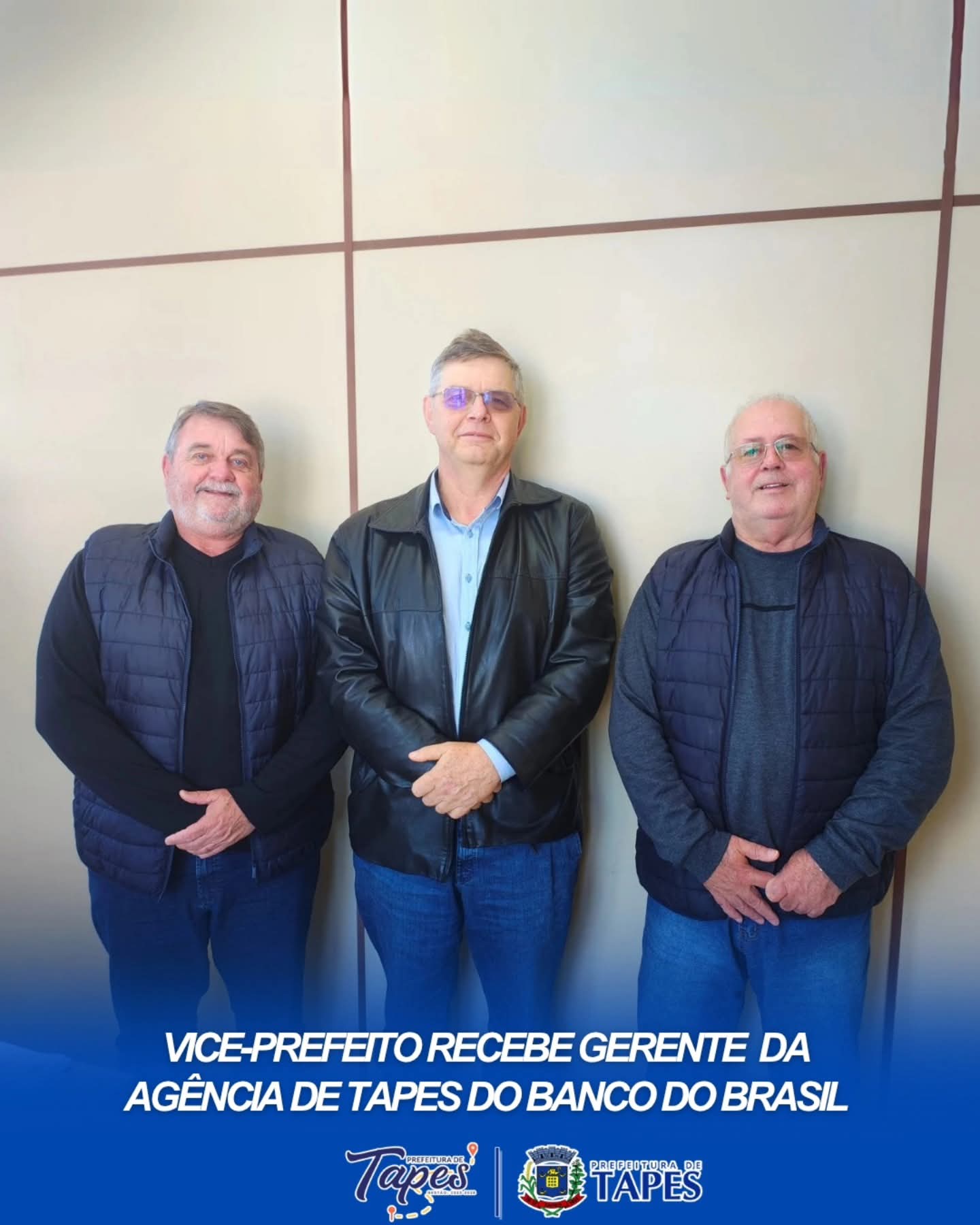 VICE-PREFEITO RECEBE GERENTE  DA AGÊNCIA DE TAPES DO BANCO DO BRASIL 