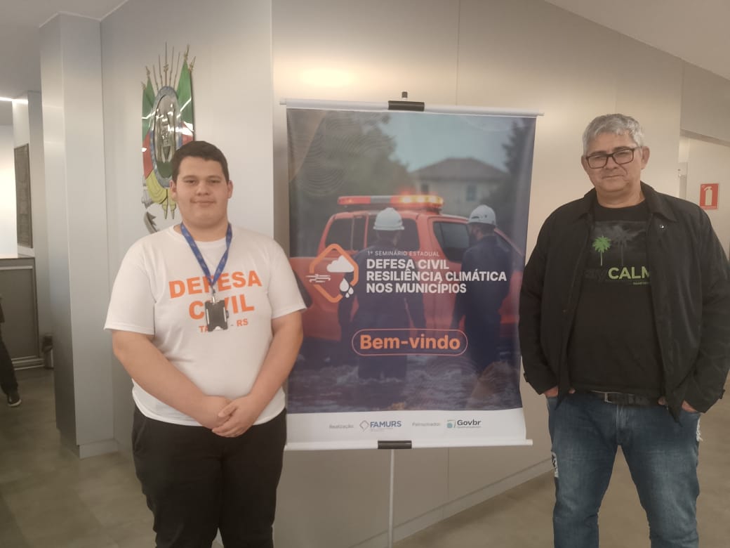 DEFESA CIVIL DE TAPES PARTICIPA DE SEMINÁRIO ESTADUAL SOBRE RESILIÊNCIA CLIMÁTICA