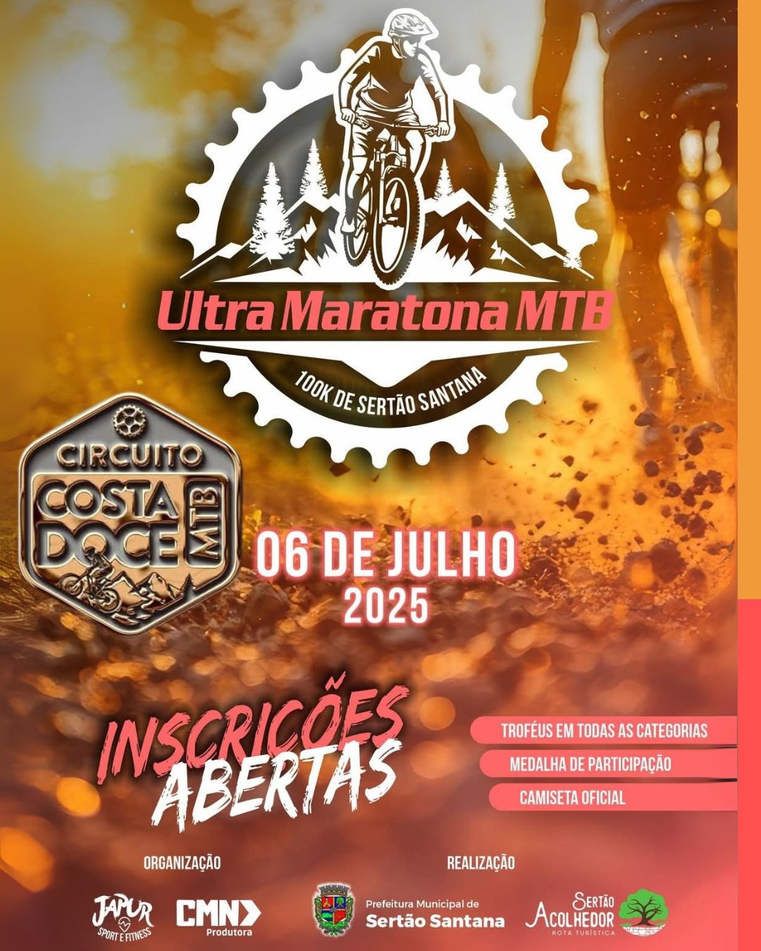 Sertão Santana se prepara para a Ultramaratona de MTB 100K no dia 6 de julho