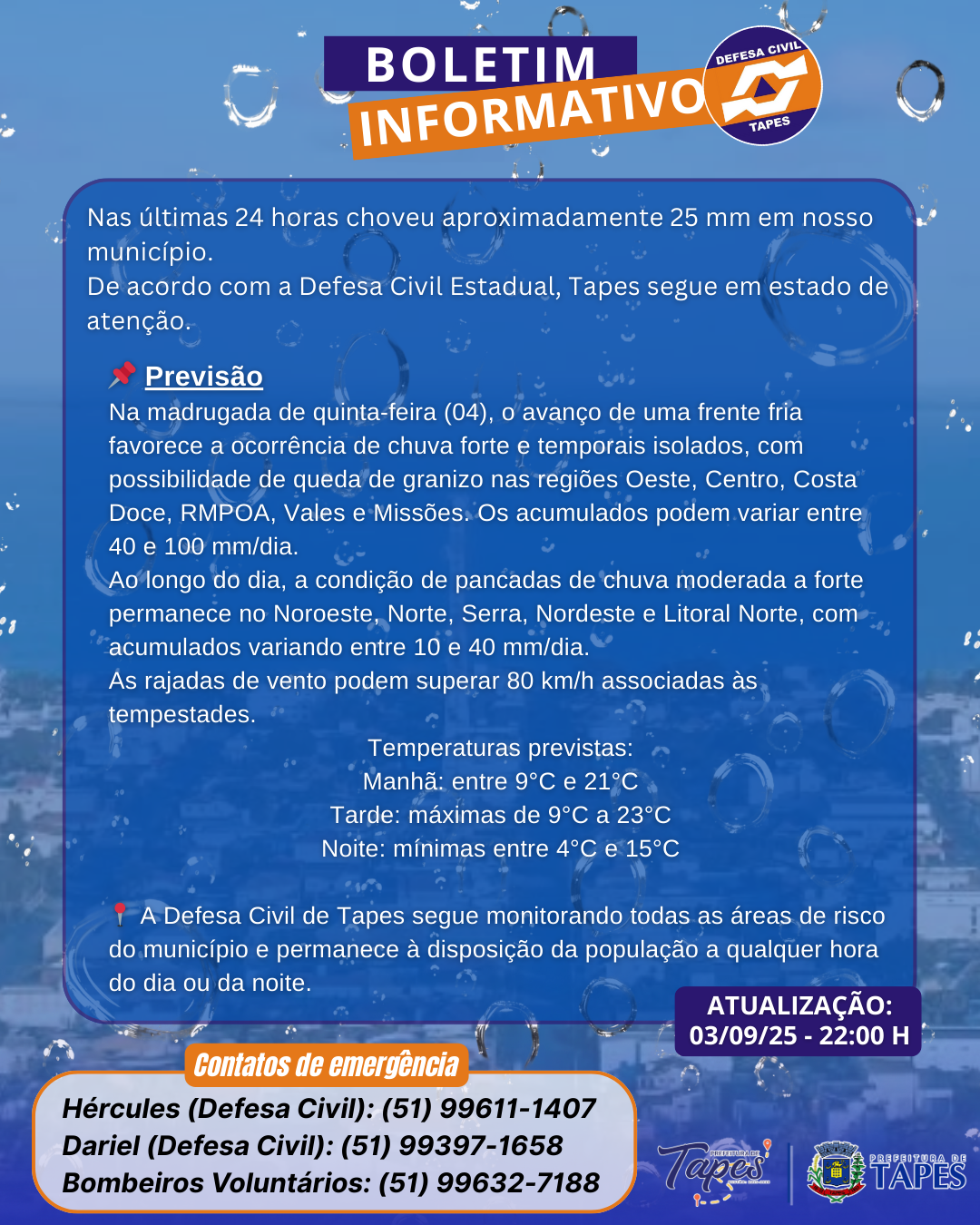 ALERTA DE POSSÍVEIS TEMPORAIS NA NOSSA REGIÃO
