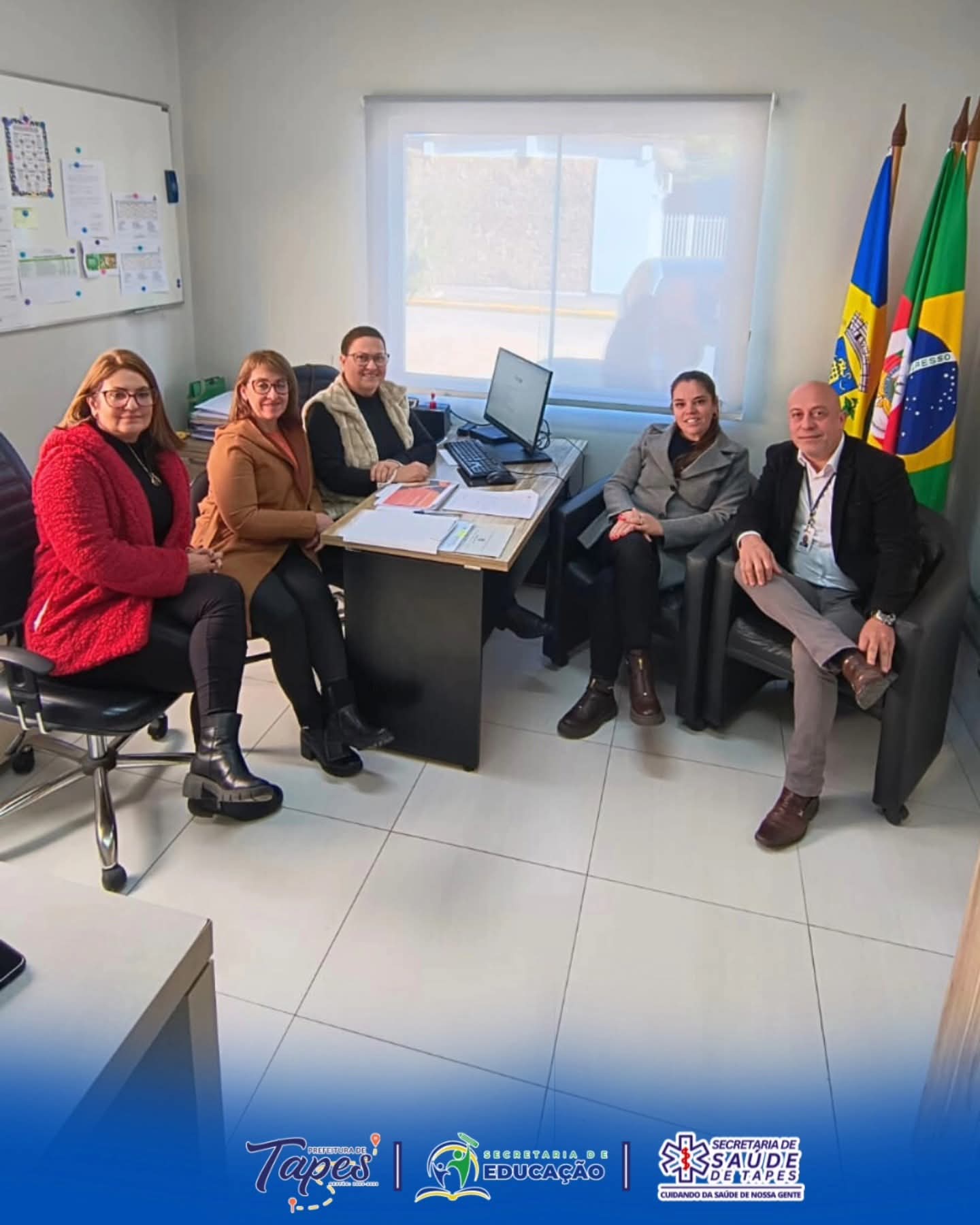 REUNIÃO ENTRE EDUCAÇÃO E SAÚDE ALINHA DEMANDAS IMPORTANTES PARA TAPES