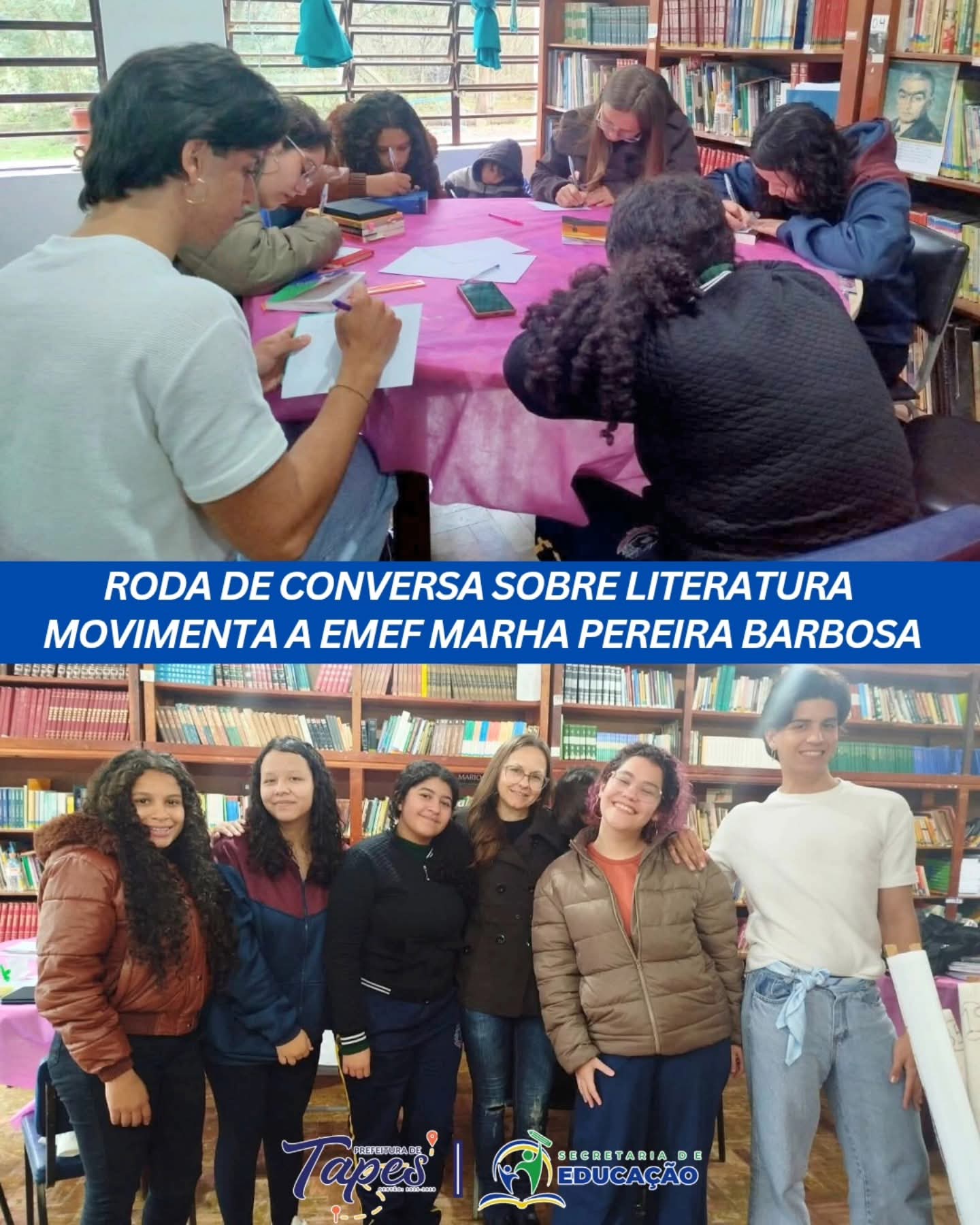  RODA DE CONVERSA SOBRE LITERATURA MOVIMENTA A EMEF MARTHA PEREIRA BARBOSA 