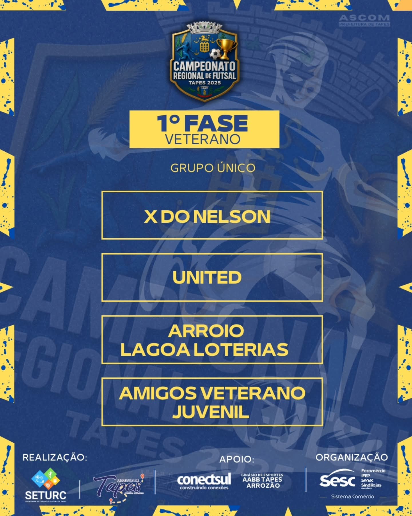 CAMPEONATO REGIONAL DE FUTSAL TAPES 2025 COMEÇA NESTA SEXTA-FEIRA 
