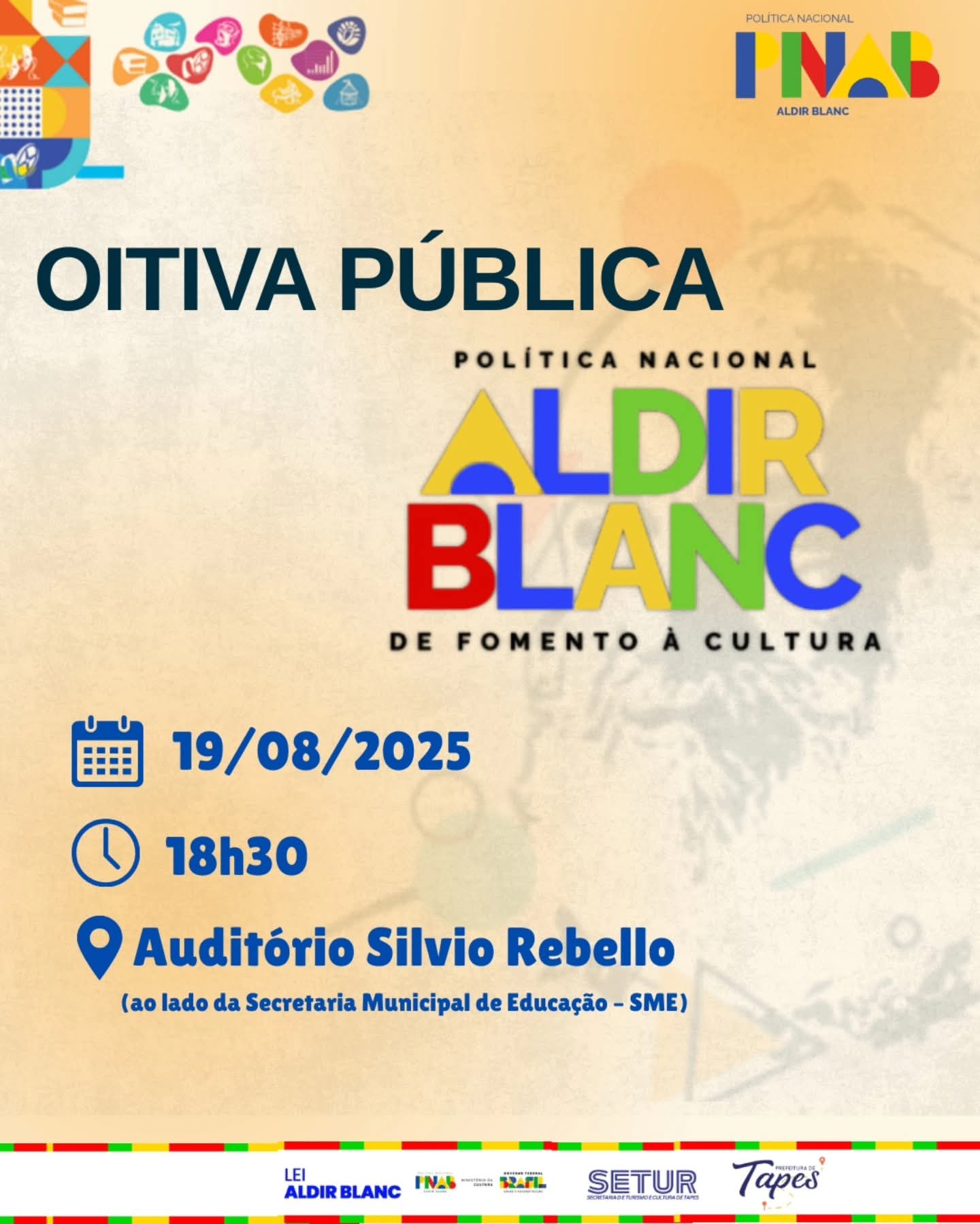 OITIVA PÚBLICA DA LEI ALDIR BLANC ACONTECE EM TAPES