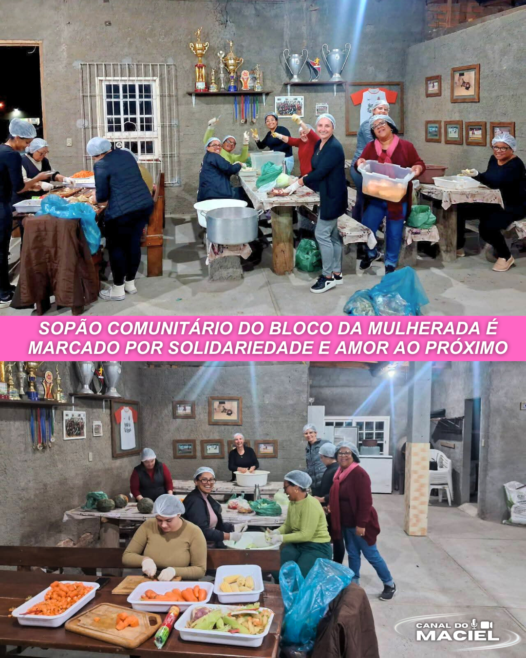 SOPÃO COMUNITÁRIO DO BLOCO DA MULHERADA É MARCADO POR SOLIDARIEDADE E AMOR AO PRÓXIMO