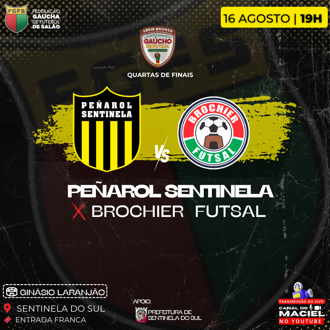 DECISÃO NA SÉRIE BRONZE: PEÑAROL SENTINELA X BROCHIER FUTSAL